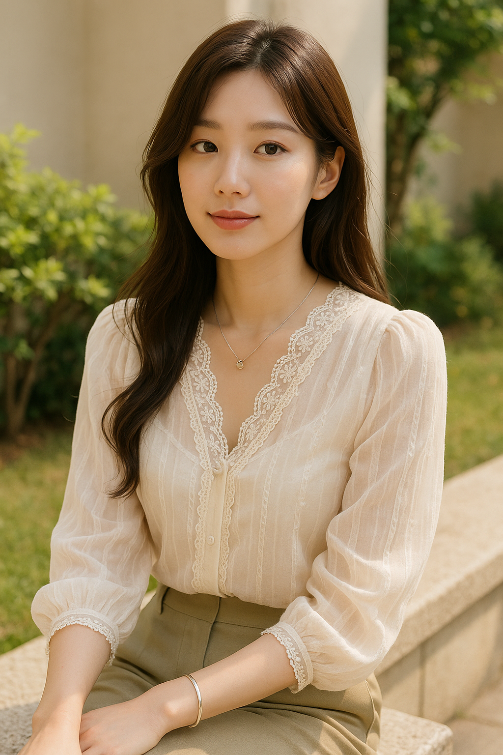 Semi - Sheer Blouse