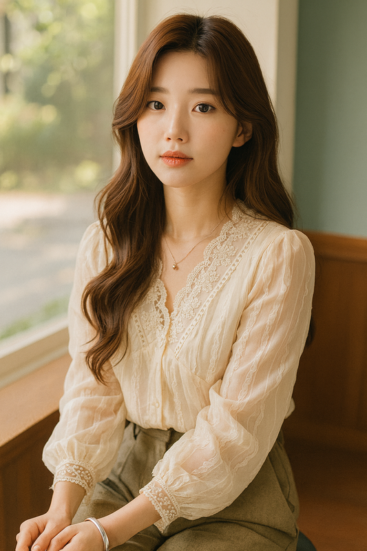 Semi - Sheer Blouse
