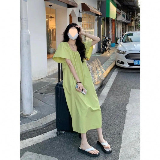 Casual Loose Fit Midi Dress